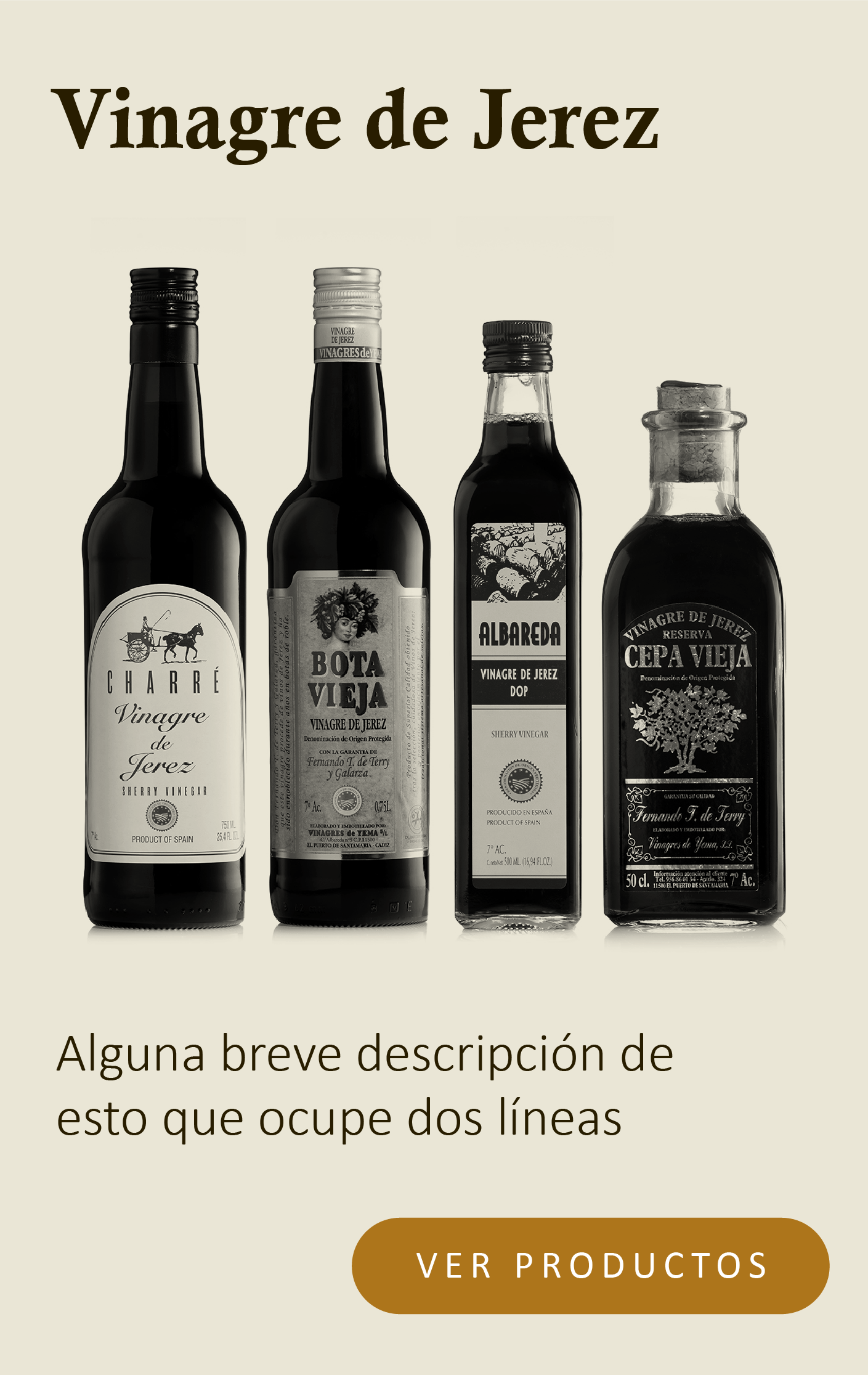 Vinagre de Jerez - Vinagres de Yema